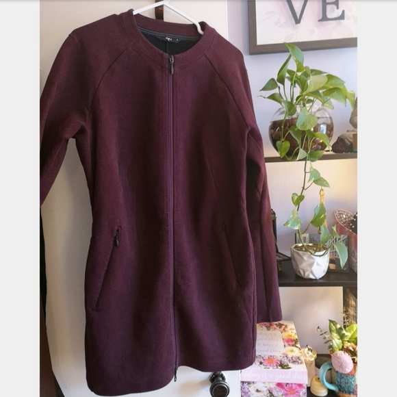 RYU Ethos Long Bomber Jacket - Maroon color - Picture 6 of 8